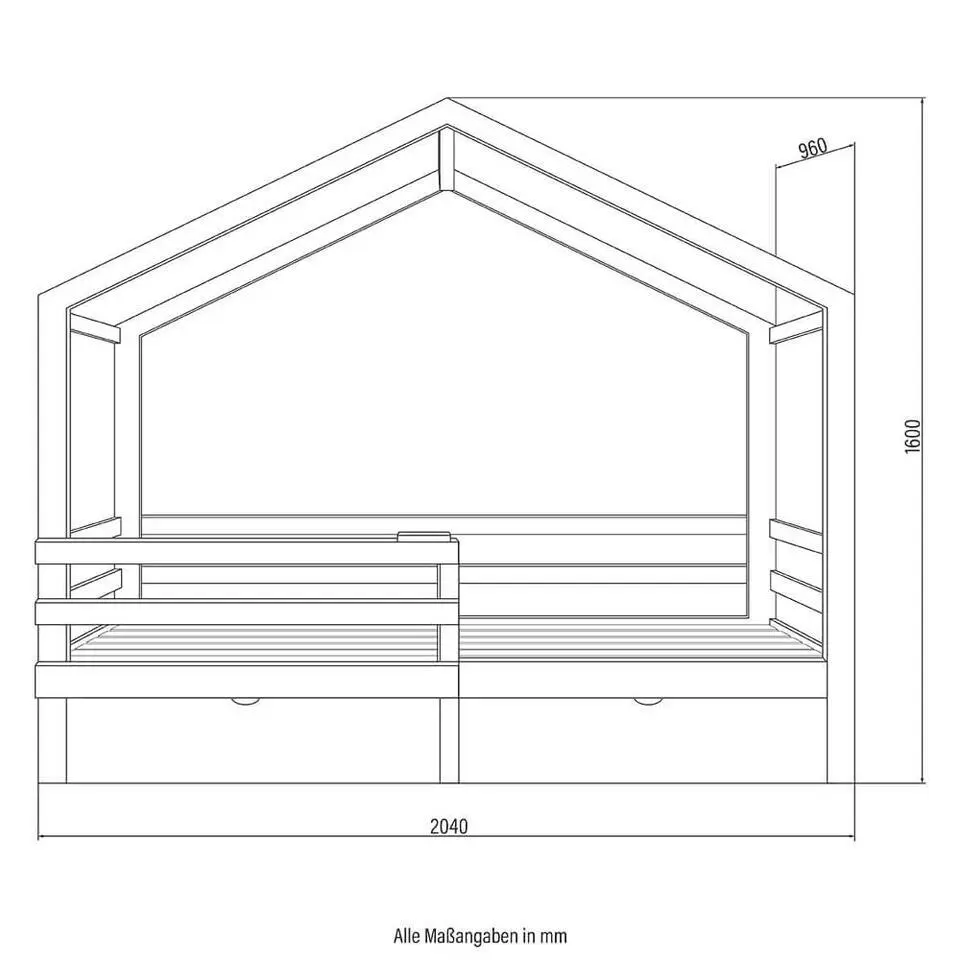HOME DELUXE kinderbed WOLKENLAND grijs met lades