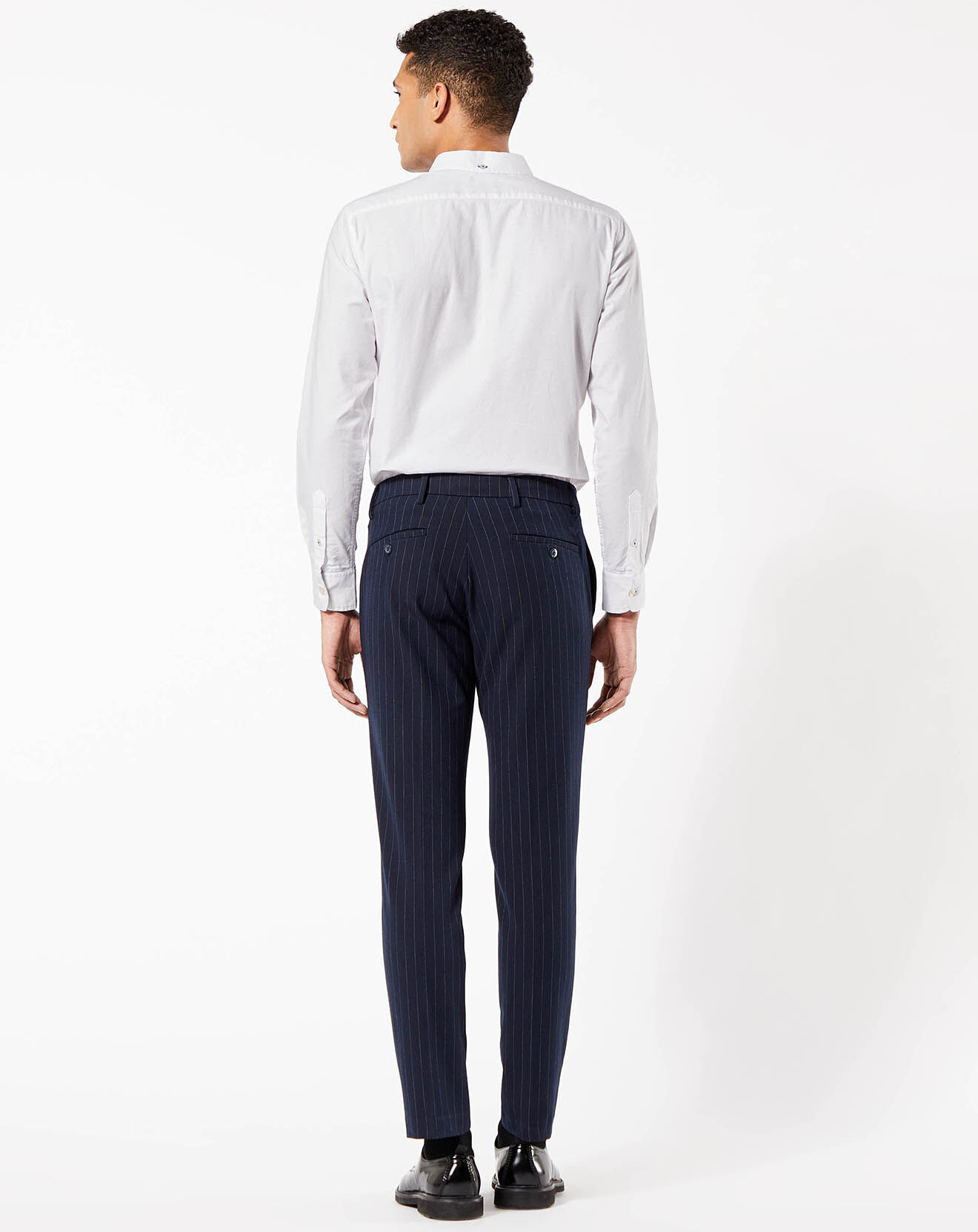 Dockers Pantalon Smart 360 Flex Trouser Slim Fit à rayures bleu foncé