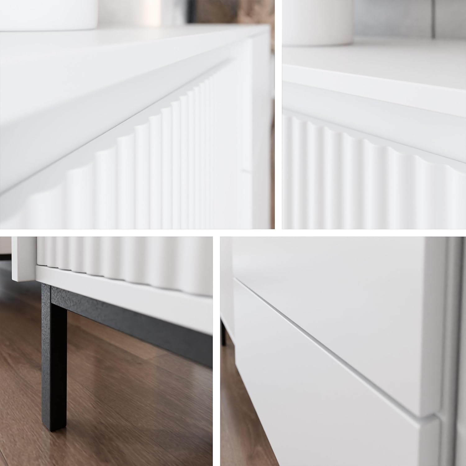 Mirjan24 Couchtisch Ozmi 1SZ, Stylischer Kaffeetisch mit Schublade auf Kugelgleitschienen, Sofatisch, Wohnzimmertisch, Praktischer Teetisch (Schwarz)