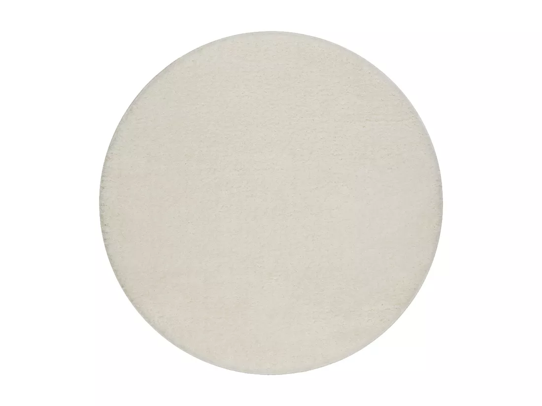 Tapis de salle de bain SANTA cercle plaine, antidérapant, doux - blan cercle 100 cm