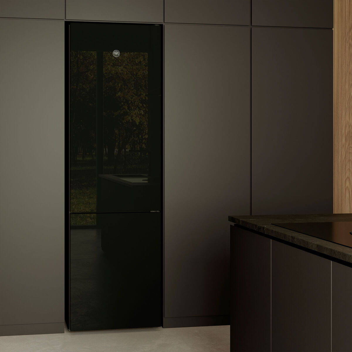 Bertazzoni RBM60F5FBNC Frittstående kombiskap 201 x 60 cm Modern-series, svart glass