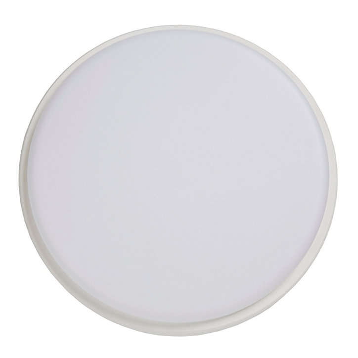 Hublot étanche LED intégrée à détection Diall Davenport blanc Ø35 x P.7 cm