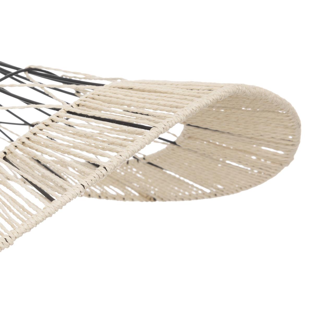SUSPENSION METAL FIL CALY NOIR NATUREL D.75CM