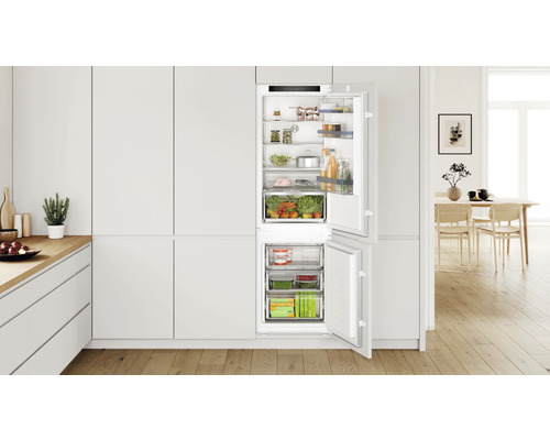 Bosch KIN86VSE0 inbouwkoelkast met vriezer, afmetingen (B x H x D): 54,1 x 177,2 x 54,8 cm, koelgedeelte: 184 l, vriesgedeelte: 76 l