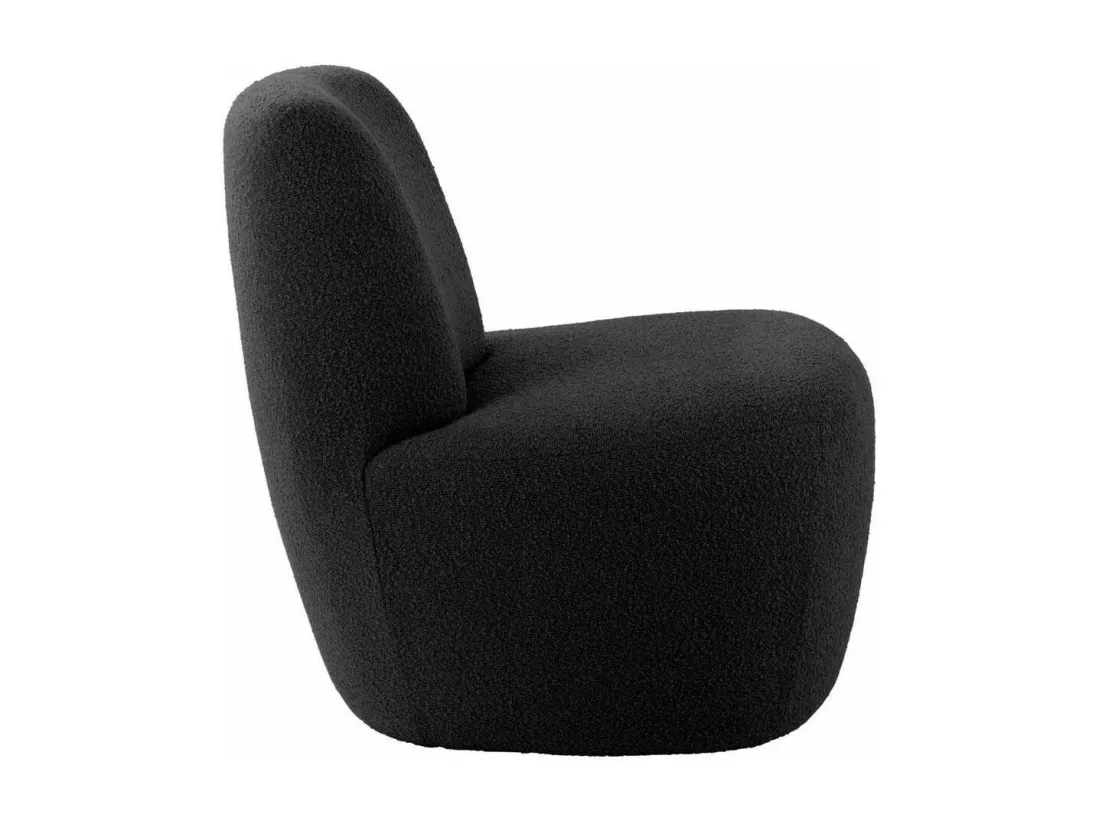 Chaise lounge en tissu bouclette Ada
