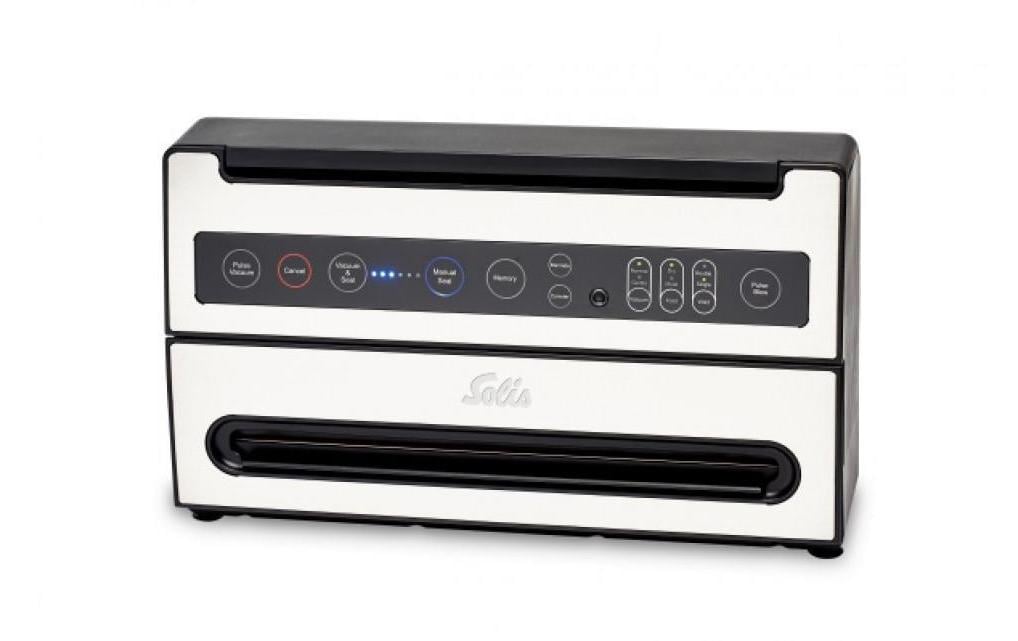 Vakuumiergerät VertiVac Plus Schwarz/Silber<br>Vollautomatisches Vakuumiersystem mit Rollenfach und Folienschneider