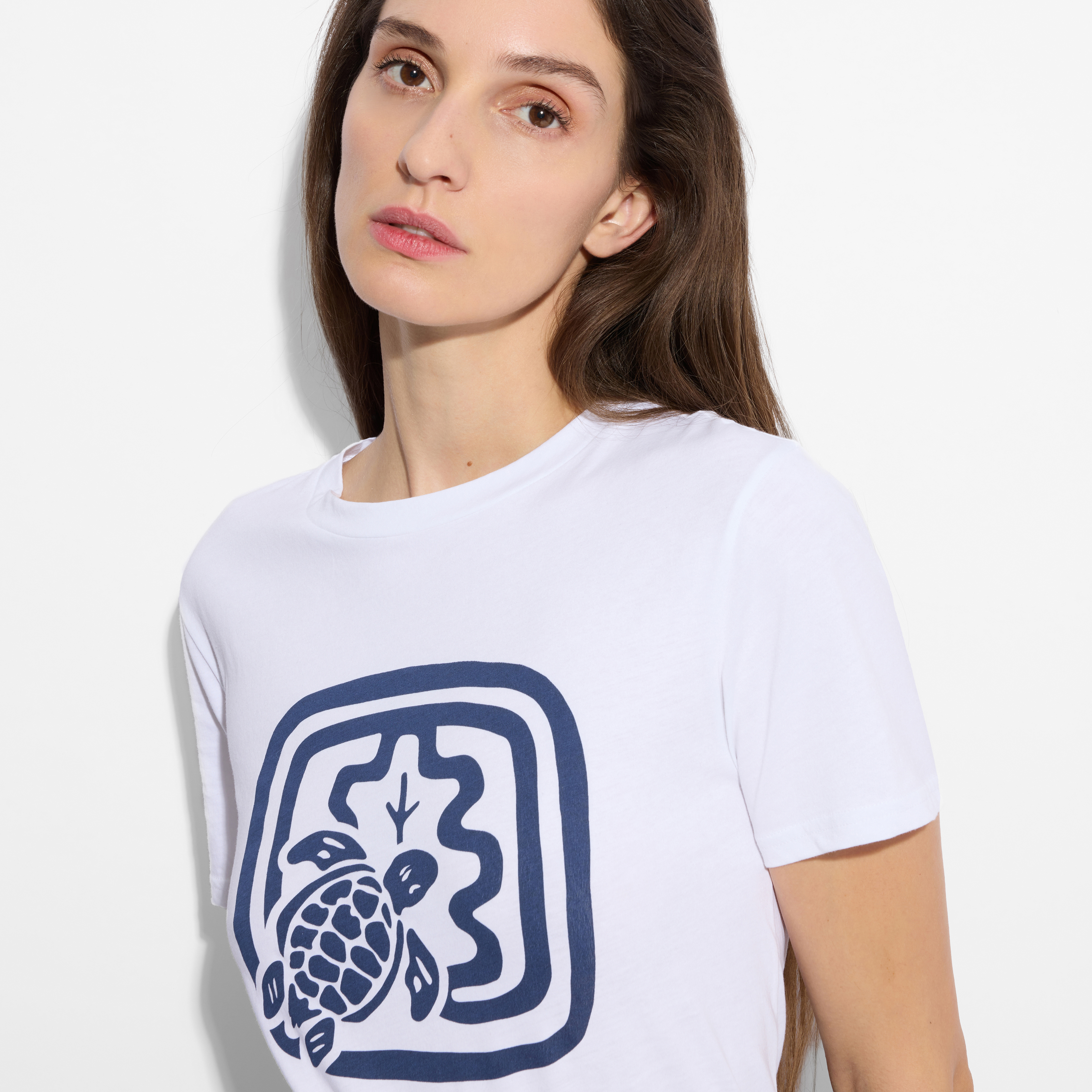 T-Shirt en Coton Femme Uni - Vilebrequin x Ines de la Fressange
