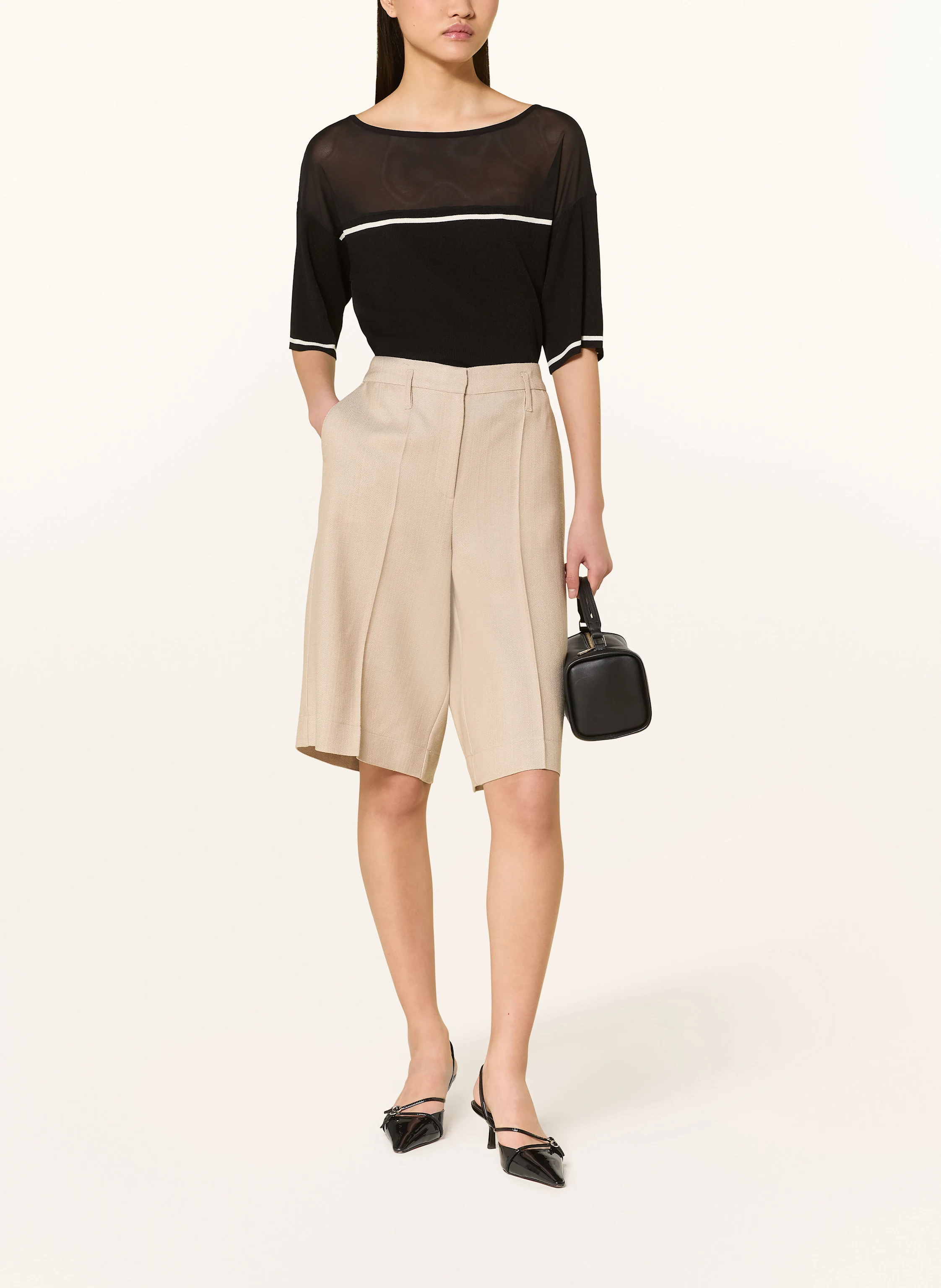 LIU JO Pullover im Materialmix mit 3/4-Arm