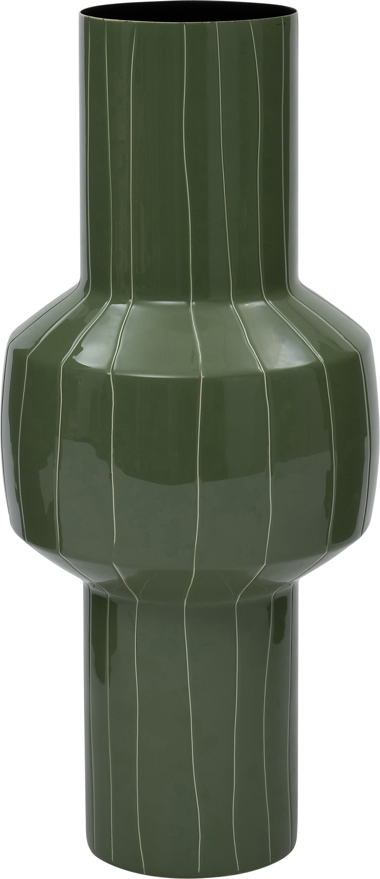 Intratuin vaas Brody groen D 18 H 41 cm