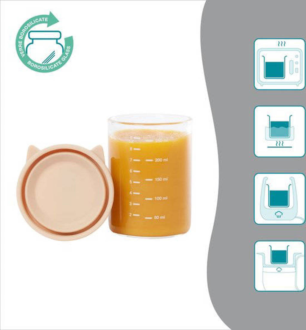 ISY Bowls 6 glazen bewaarpotjes 250 ml