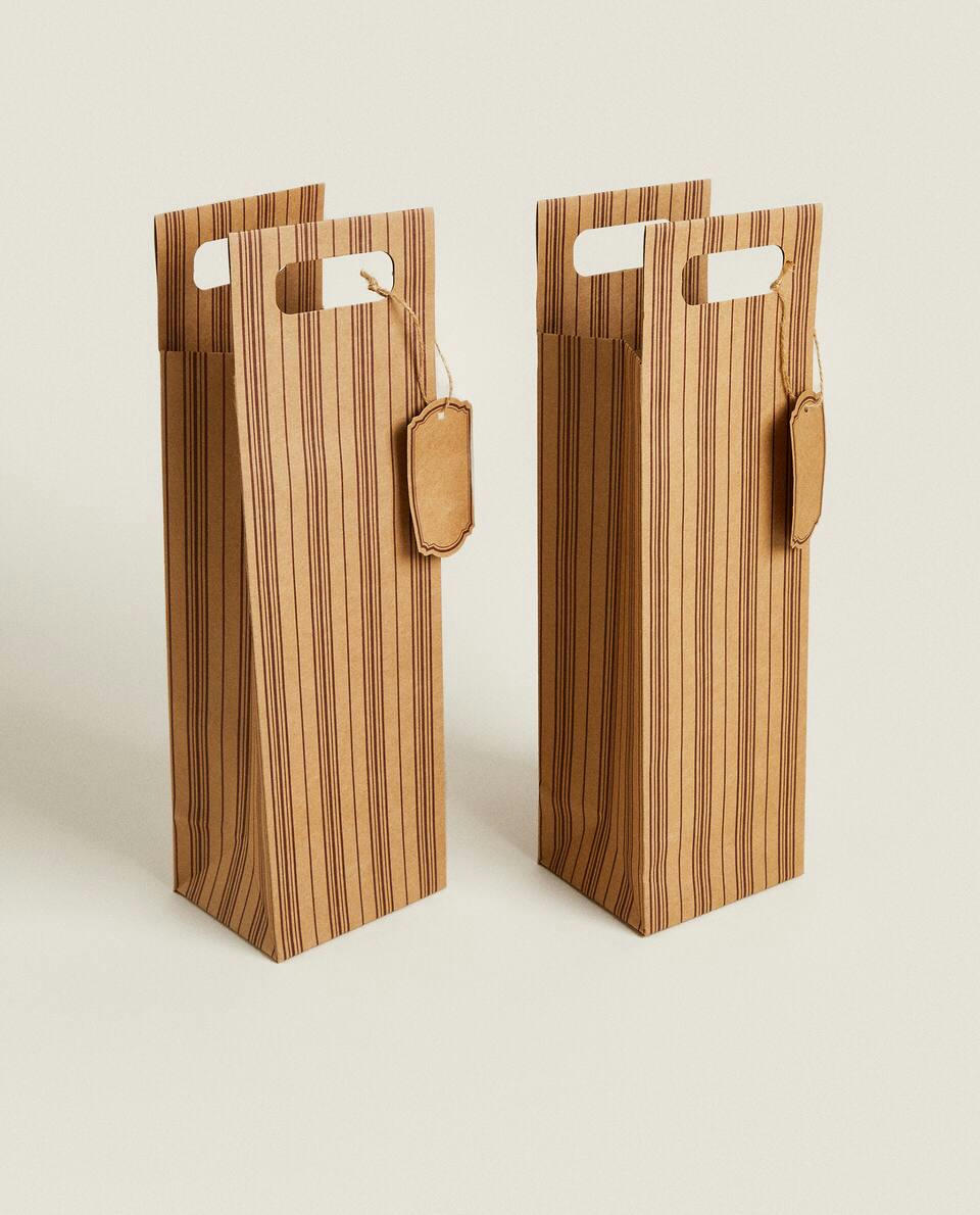 PACOTE DE SACOLAS PARA PRESENTE DE VINHO
