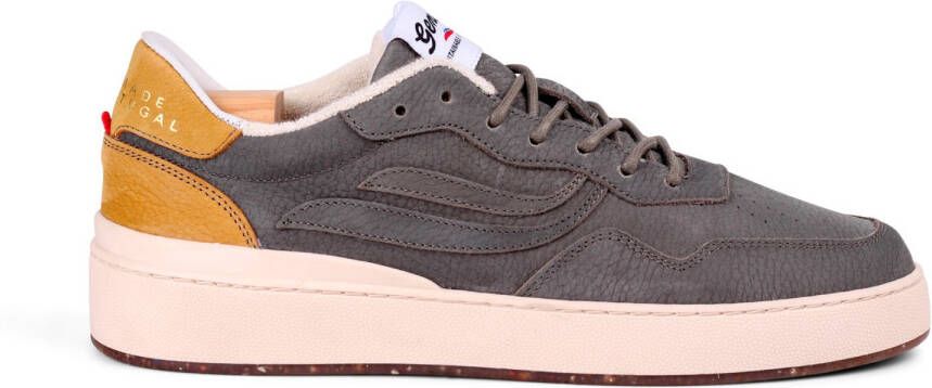 Hüsken Distribution GmbH & Co. KG Genesis 1005424 G-Soley Porto Nubuck Heren Sneaker Grijs-Wit