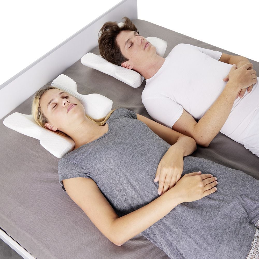 Coussin à mémoire de forme blanc