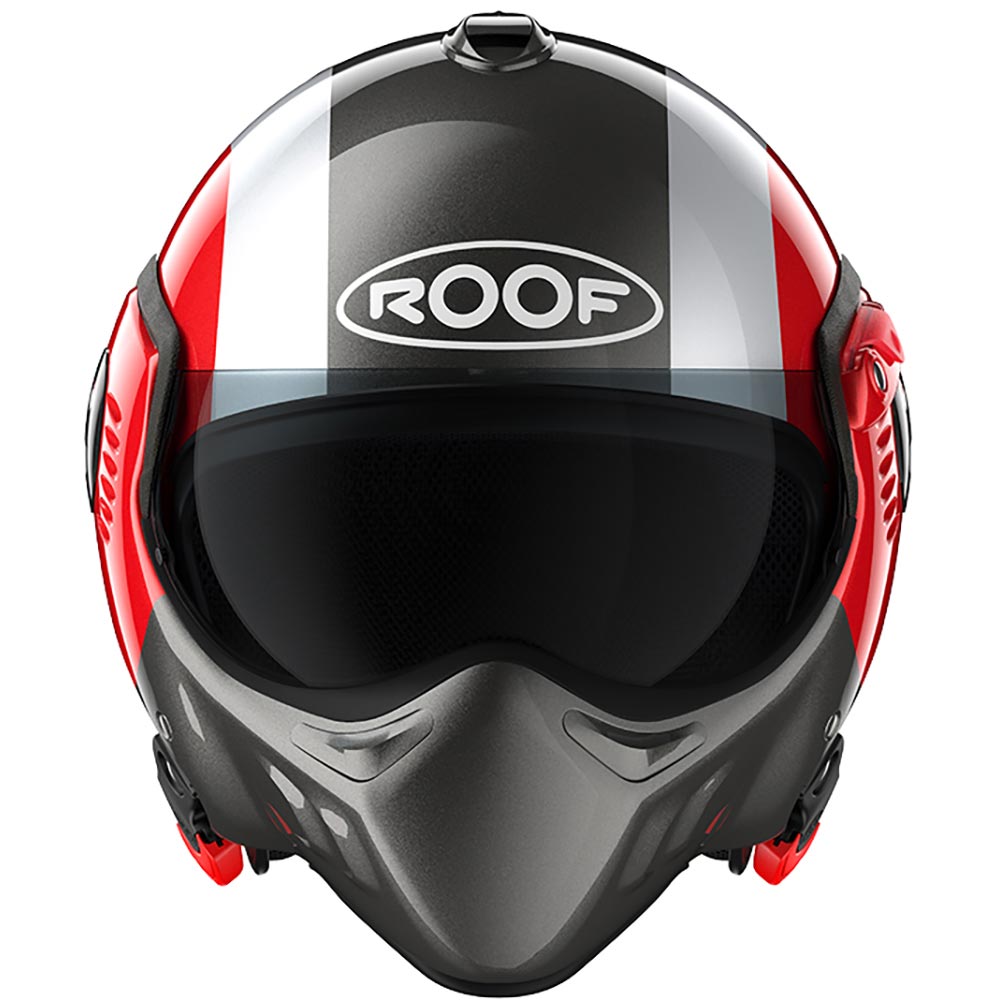 Roof - Casque Boxer Alpha Focus Anthracite / Rouge / Aluminium