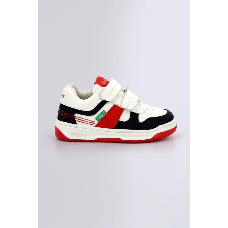 KALIDO BLANC MARINE ROUGE BASKETS BASSES Synthétique Mixte