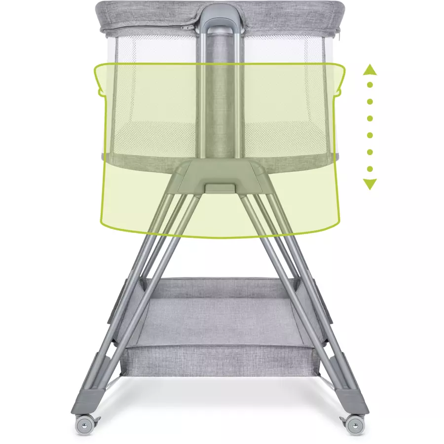lionelo Beistellbett Luna Grey Concrete
