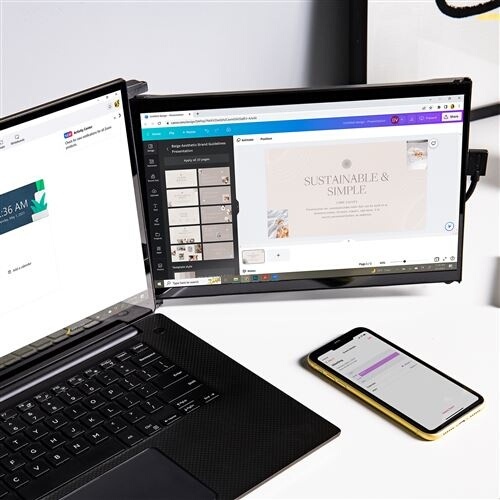 Ecran PC Mobile Pixels Duex Max DS Mobile Pixels ecran portable coulissant 14,1'' pour ordinateur portable