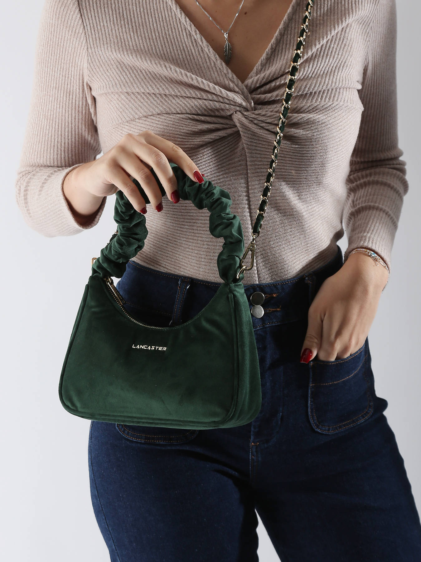 Sac bandoulire Velvet chouchou polyester LANCASTER