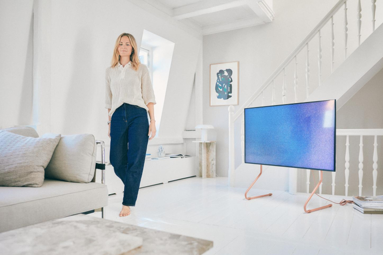 Pedestal Sway tv-standaard Dusty Rose