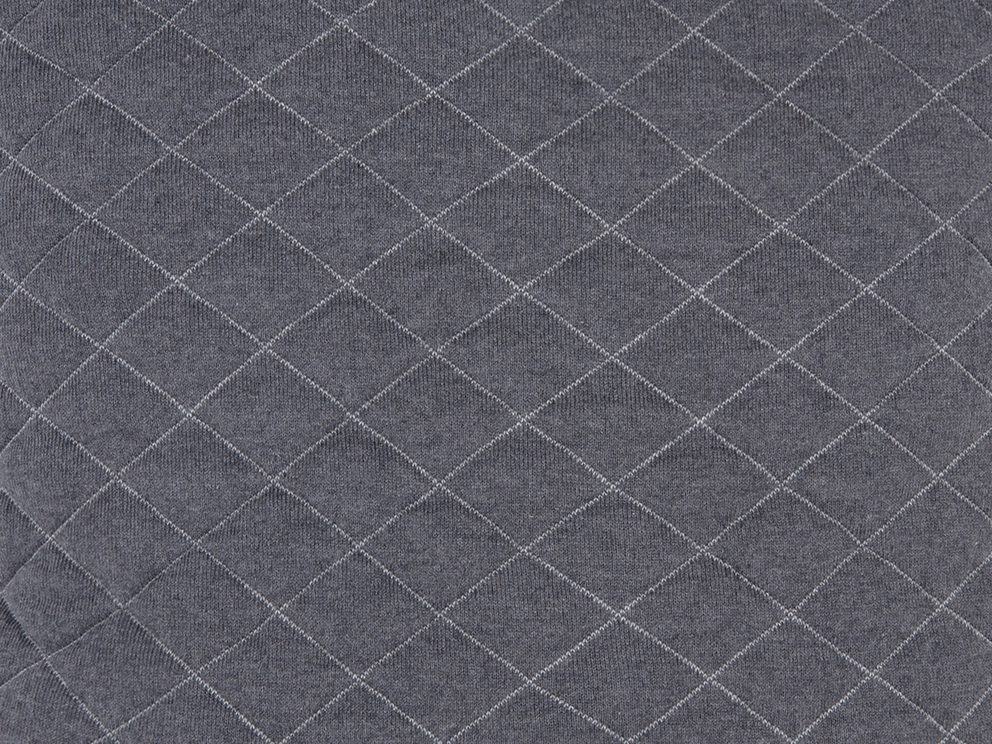 Throw Diamonds quilted cotton dark grey
