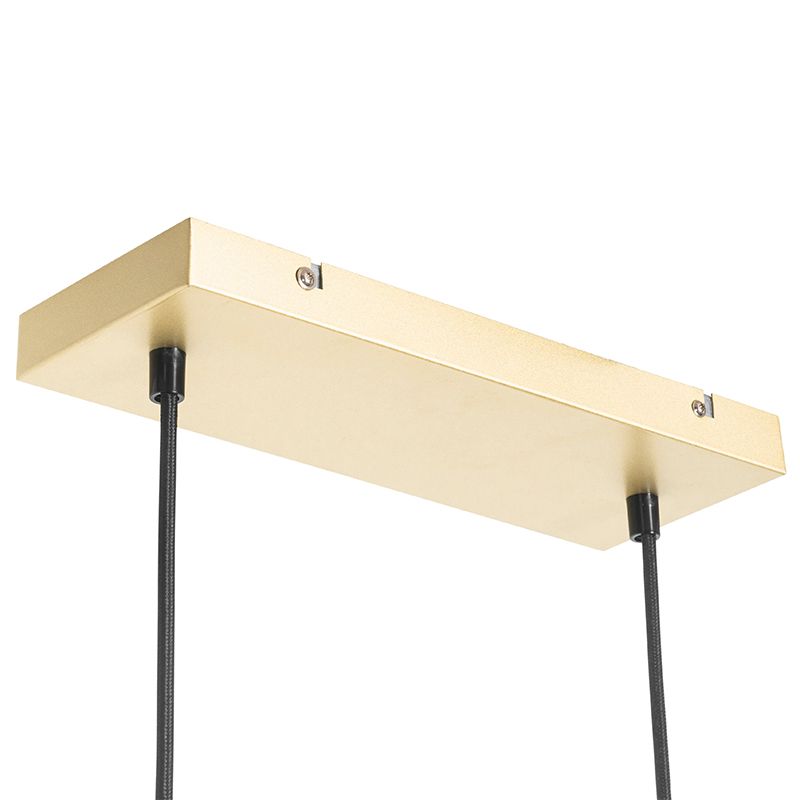 Design hanglamp goud met wit glas 4-lichts - Aniek
