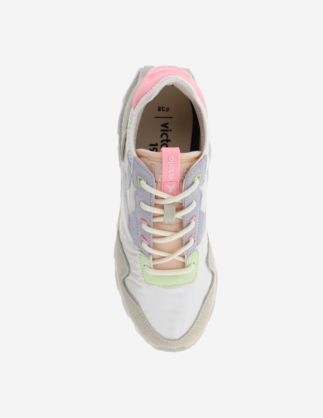 victoria Baskets de ville Femme Wing - Pop Metal Nylon/Daim Multicolor