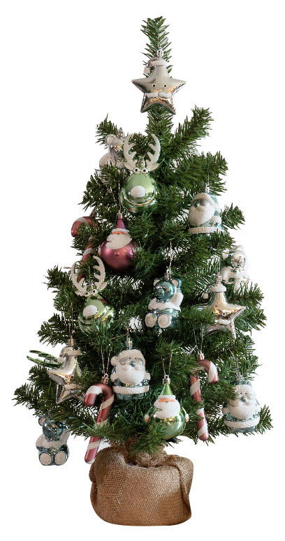 Everlands Mini-Tannenbaum mit Schmuck