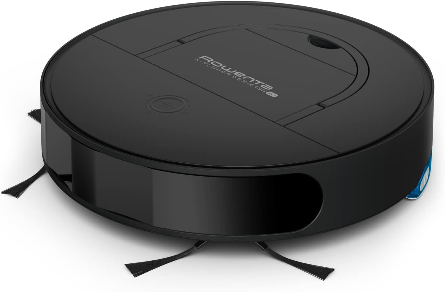 Rowenta X-Plorer Serie 130 AI, 4-in-1 Saugroboter mit Wischfunktion, Laser + Kamera-Navigationssystem, 4 Reinigungsmodi, 120 Min. Laufzeit, 3 Std. Ladezeit, 0,7 L Staubbehälter, schwarz, RR9065
