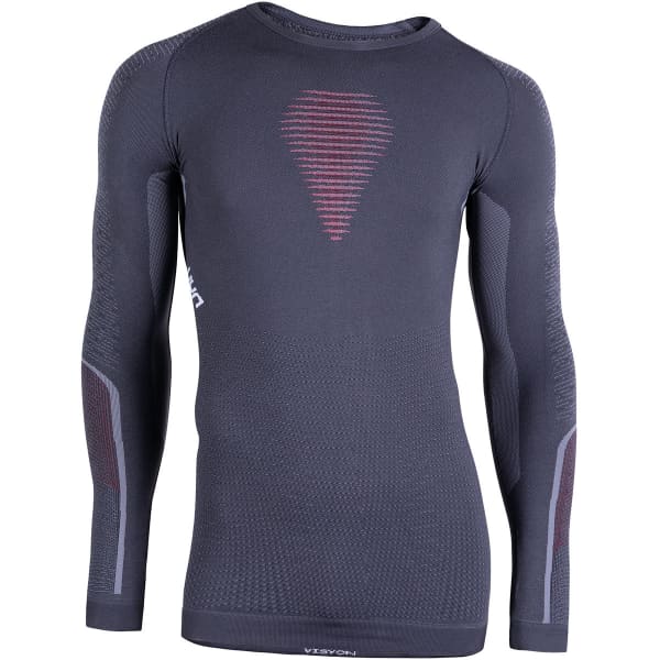 T-shirt thermique UYN MAN VISYON UW SHIRT LG SL CHARCOAL/RED/WHITE
