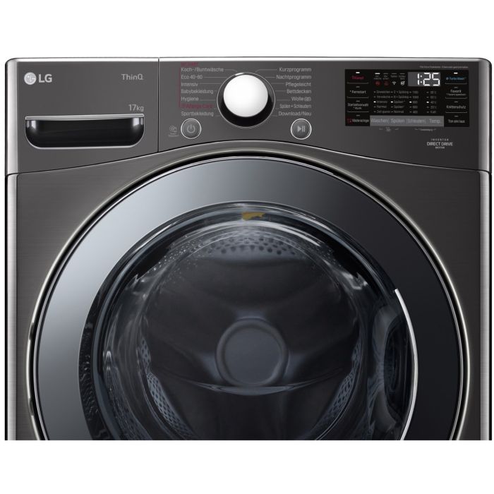 LG Waschmaschine F11 WM 17TS2B Black Steel
