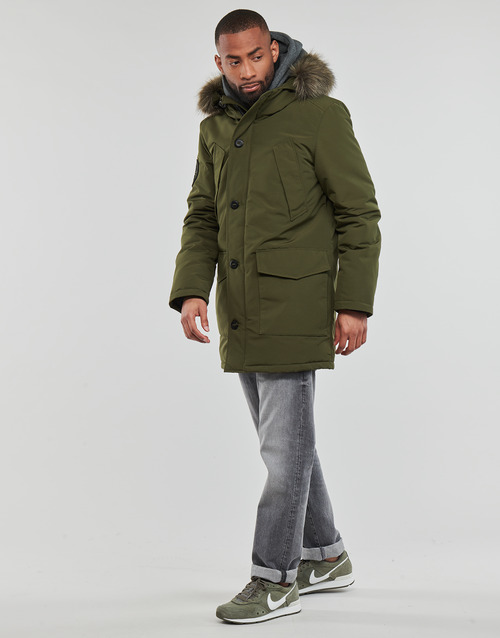 Superdry - EVEREST FAUX FUR HOODED PARKA - Kaki