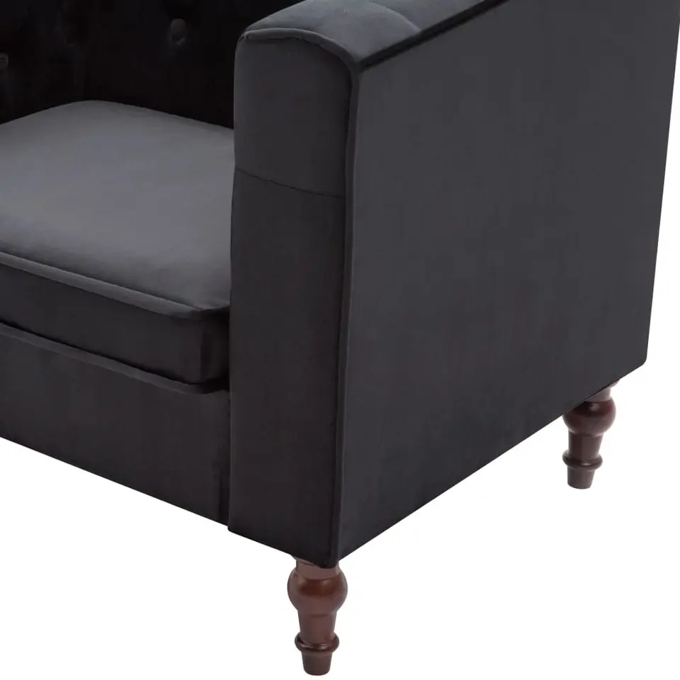 vidaXL - Fauteuil - Zwart - Stof