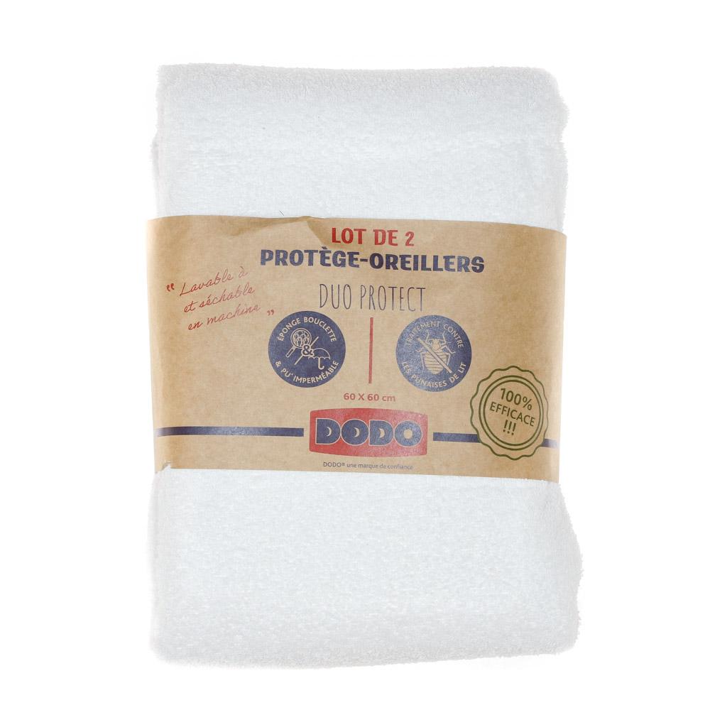 Dodo Lot de 2 protège-Oreillers Impermeable Blanc Dodo Protect