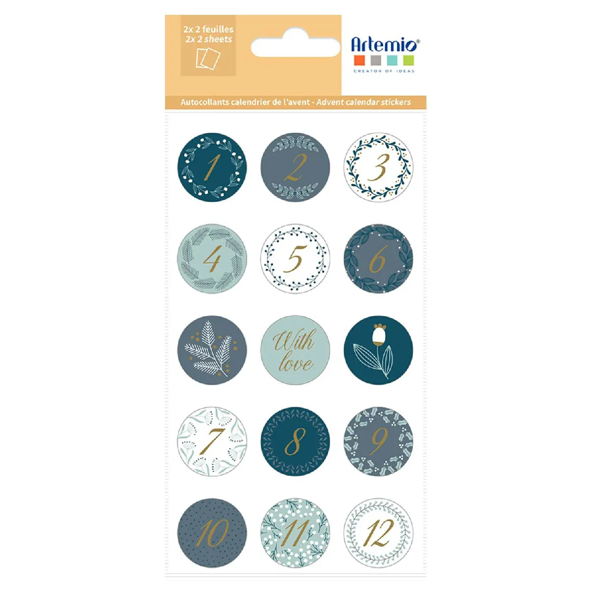 Artemio Stickers Ronds Végétaux