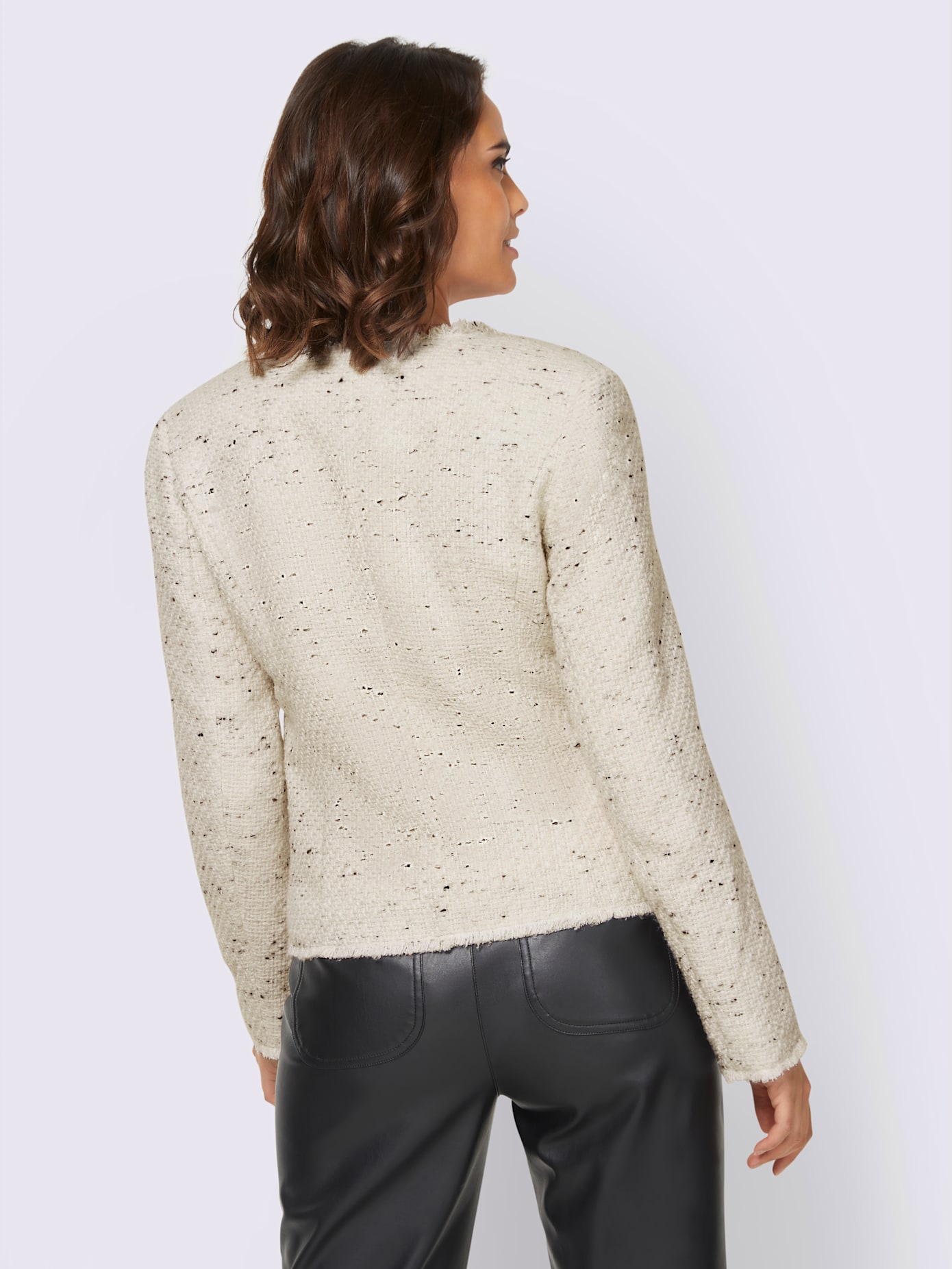 Blazer bouclé multicolore