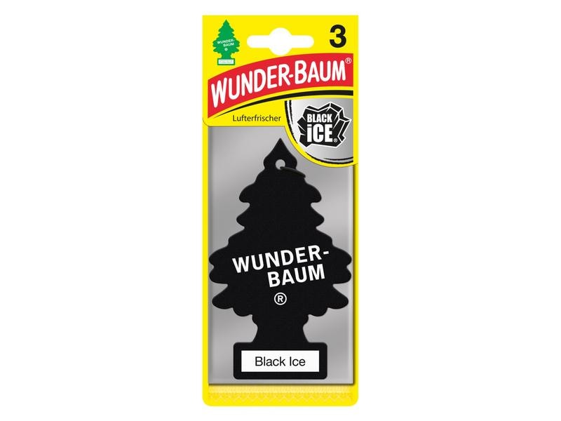 Wunderbaum Auto-Lufterfrischer Black Ice 3er Pack Fahrzeug-Lufterfrischer