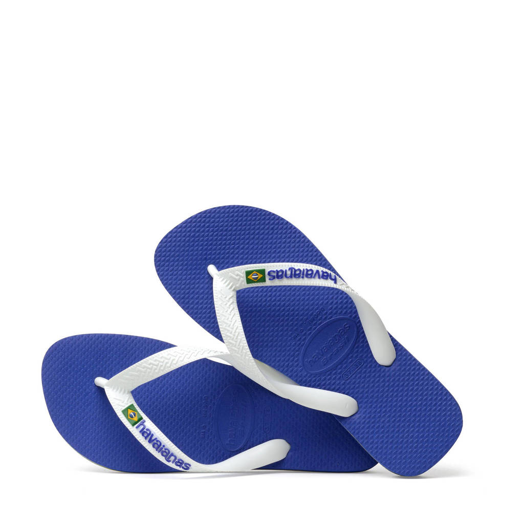 Havaianas Brasil Logoteenslippers marineblauw