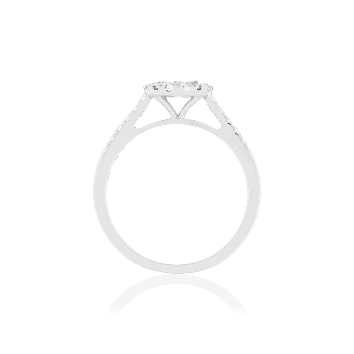 BAGUE or 750 blanc diamants