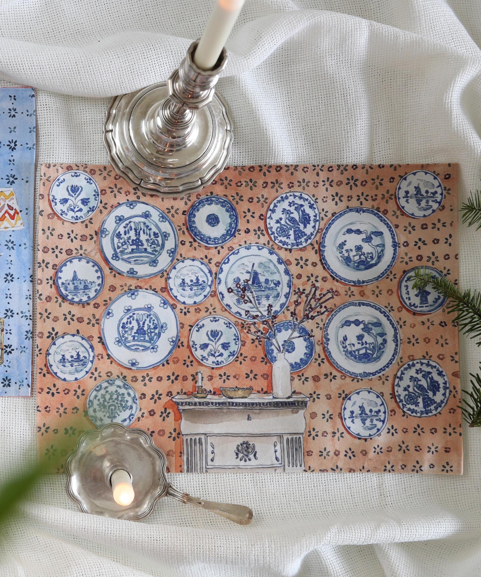 Set de table Faience  100% Polyester - 45 x 33cm