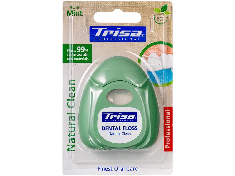 Trisa Zahnseide Natural Clean Mint 40 m Zahnseide aus nachwachsendem Rohstoff für eine gründliche Reinigung