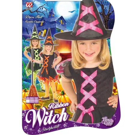 Widmann Kinderkostüm Ribbon Hexe, 116 cm, 4 - 5 Jahre, 1 Stück (3 Varianten verfügbar)