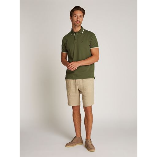 Tommy Hilfiger Mercerised Undercollar Polo, Army Green, XL