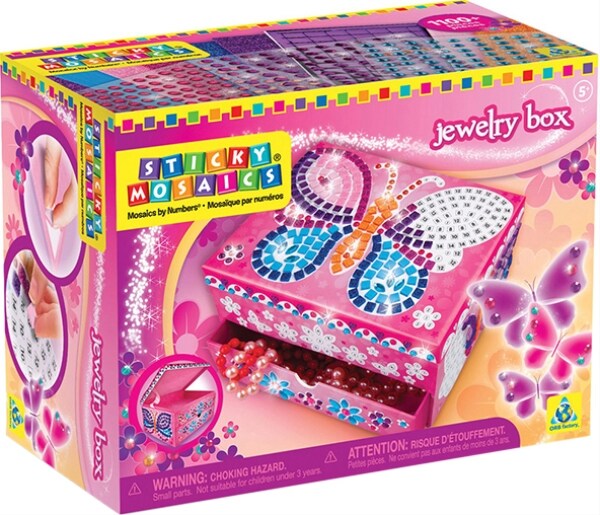 Invento Sticky Mosaics Schmuckkästchen Schmetterling