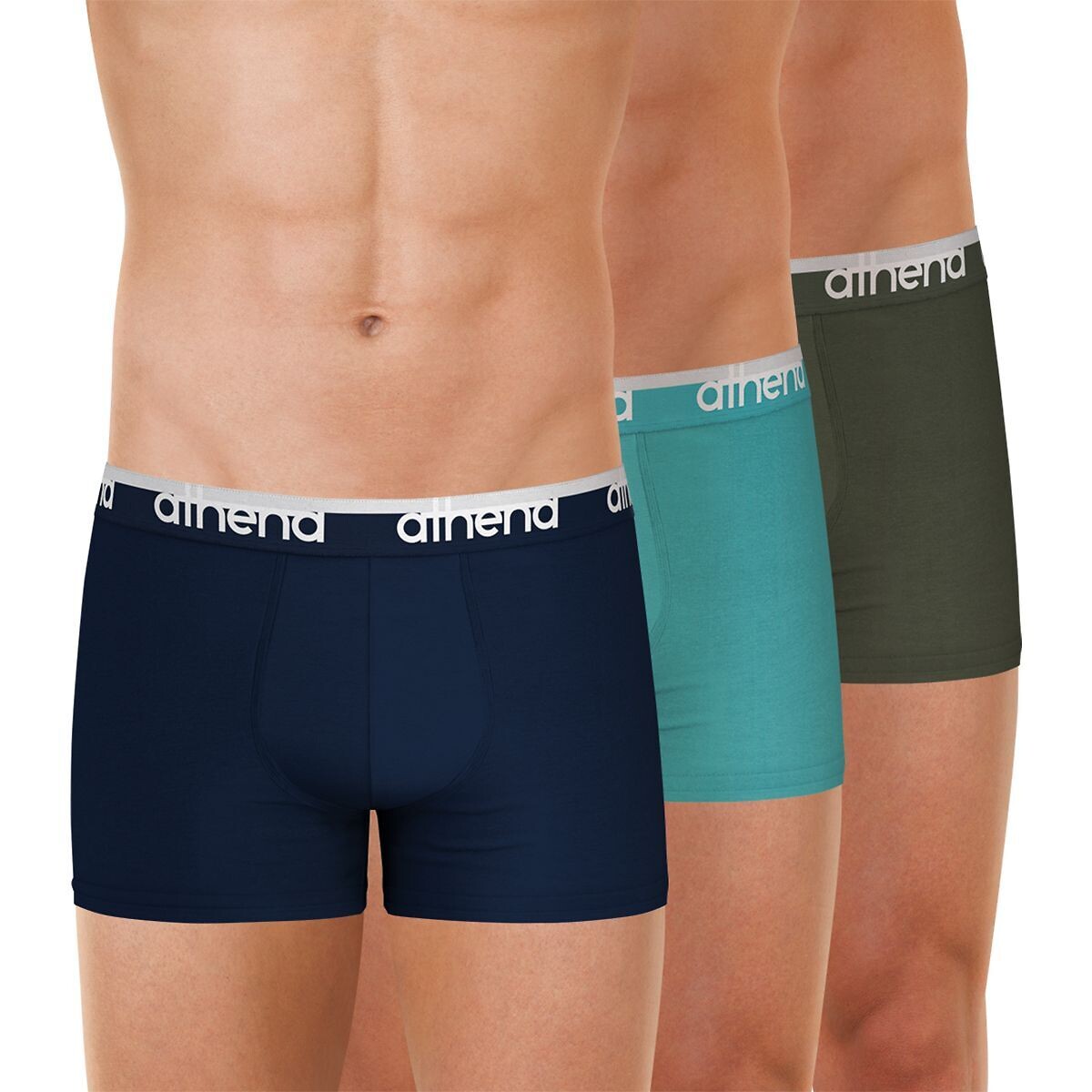 ATHENA<br>Conjunto de 3 cuecas boxer Easy Bio lisas
