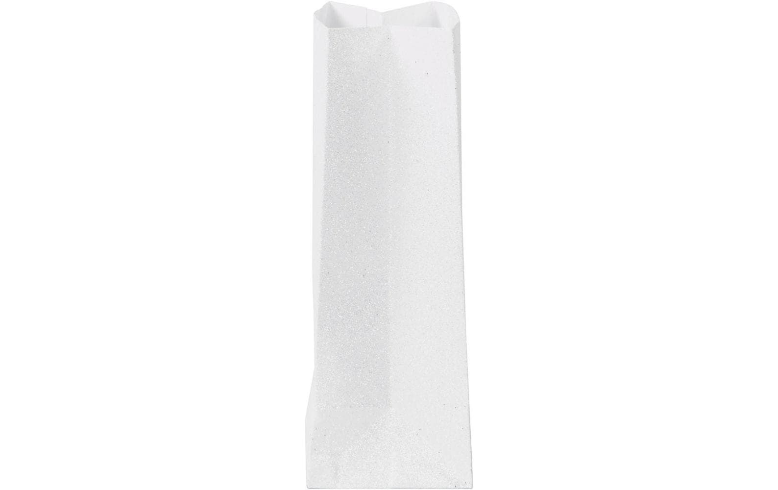Geschenktüte Glitzer 8 Stück, WeissPapierbeutel