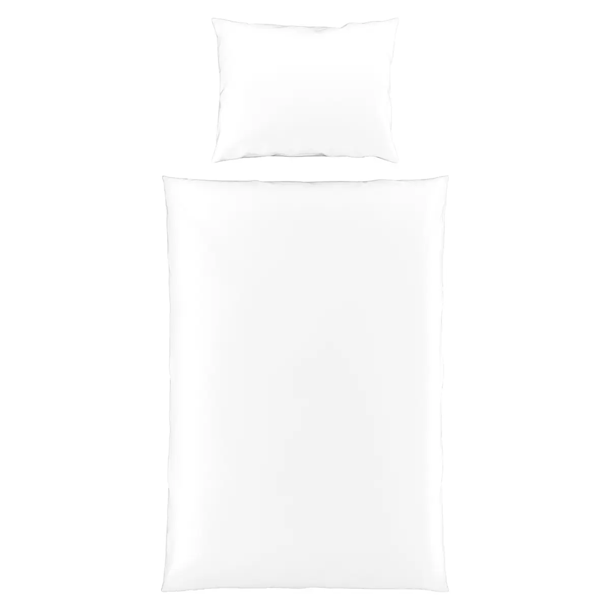Bettwäsche-Set Satin uni Lydia weiss
