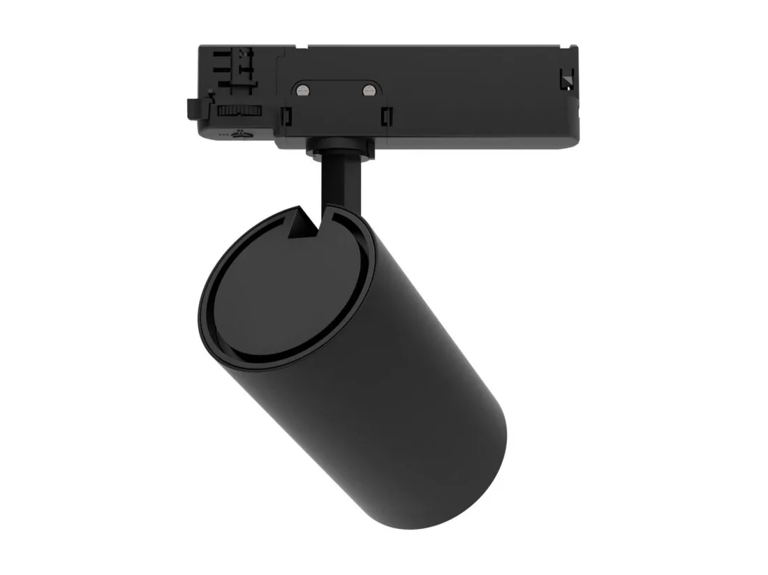Spot LED sur Rail Triphasé 30W Fasano Dimmable DALI Noir 3200K Blanc chaud