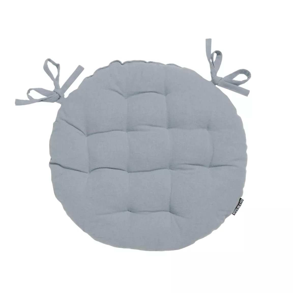 Coussin de chaise rond coton (40 cm) Pixel Gris
