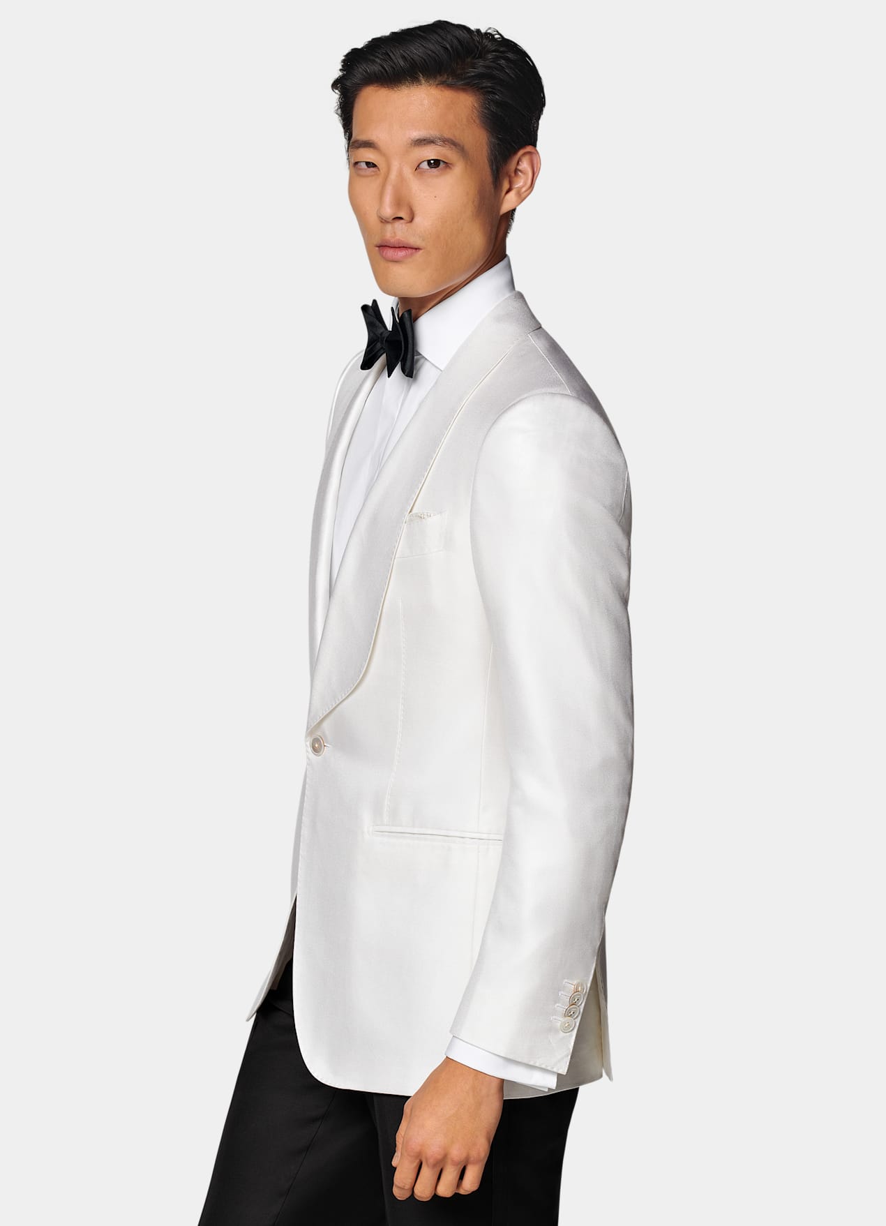 Veste de smoking Havana coupe Tailored blanc cassé