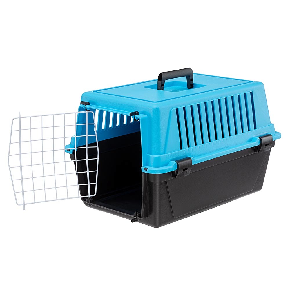 Transport rigide pour chats et chiens de petite taille atlas 10 el, porte an acier plastifié, grilles pour l'aération